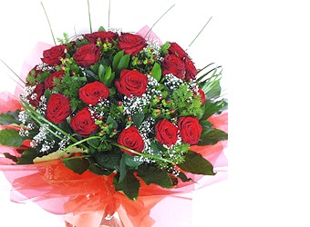  Ulus Ankara g�venli kaliteli h�zl� �i�ek  10 adet kirmizi g�l buket tanzim