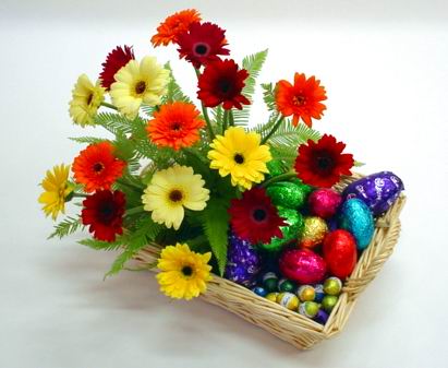  Ulus Ankara �i�ek yolla  sepette gerbera �i�ekleri 