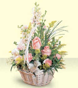  Ulus Ankara �i�ek yolla , �i�ek g�nder , �i�ek�i   sepette pembe g�ller
