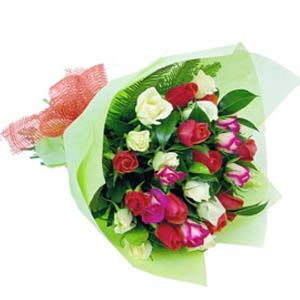 12 adet renkli g�l buketi  