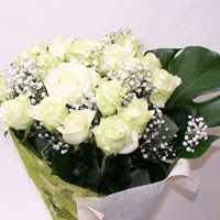  11 adet sade beyaz g�l buketi