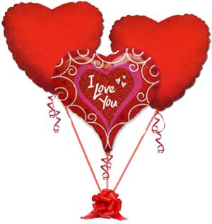  Ulus Ankara kaliteli taze ve ucuz �i�ekler  3 adet b�y�k boy kalp u�an balon