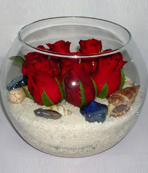 Cam fanus i�eirsinde 9 adet kirmizi g�l  Ulus Ankara �i�ek ma�azas� , �i�ek�i adresleri 