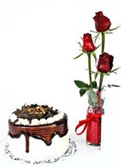  Ulus Ankara �i�ek ma�azas� , �i�ek�i adresleri  vazoda 3 adet kirmizi g�l ve yaspasta