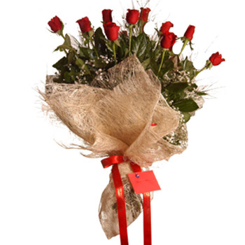  Ulus Ankara �i�ek g�nderme  10 adet k�rm�z� g�lden g�rsel buket