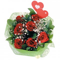 Vazo i�erisinde 9 g�l ve 2 kalp �ubuk  Ulus Ankara �i�ek servisi , �i�ek�i adresleri 
