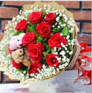 7 adet k�rm�z� g�l 2 adet 10 cm ay� buketi  Ulus Ankara �i�ek ma�azas� , �i�ek�i adresleri 