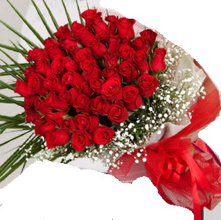 51 adet k�rm�z� g�l buketi 