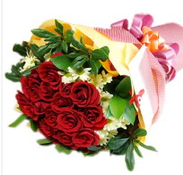 12 adet k�rm�z� g�l ve papatyalar  Ulus Ankara �nternetten �i�ek sipari�i 