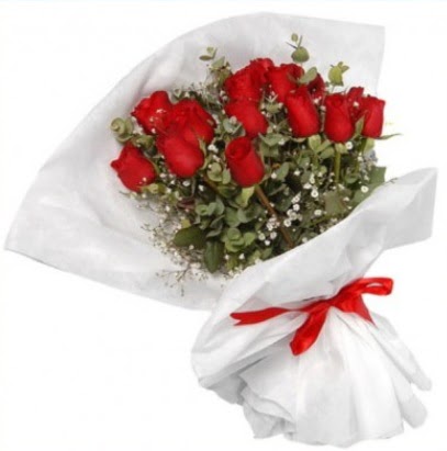9 adet k�rm�z� g�l buketi  Ulus Ankara 14 �ubat sevgililer g�n� �i�ek 