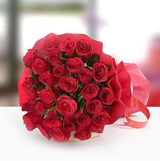 41adet k�rm�z� g�l buket 
