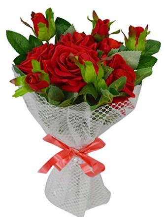 9 adet k�rm�z� g�lden sade ��k buket 