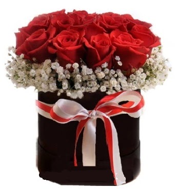 Siyah kutuda 23 adet k�rm�z� g�l tanzimi 