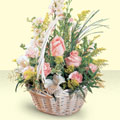  Ulus Ankara �i�ek yolla , �i�ek g�nder , �i�ek�i   sepette pembe g�ller