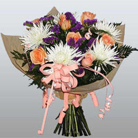 güller ve kir çiçekleri demeti   Ulus Ankara çiçek online çiçek siparişi 