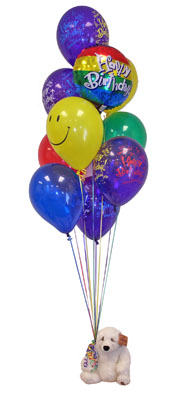  Sevdiklerinize 17 adet uçan balon demeti yollayin.