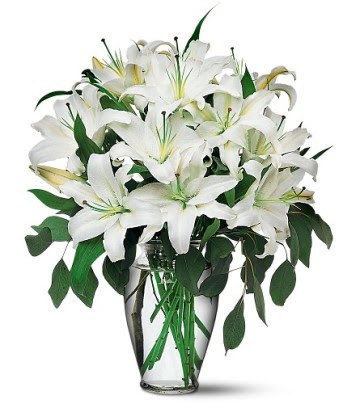  Ulus Ankara hediye sevgilime hediye çiçek  4 dal kazablanka ile görsel vazo tanzimi