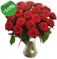 Vazo içerisinde 25 adet kırmızı gül  Ulus Ankara güvenli kaliteli hızlı çiçek 