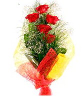5 li k�rm�z� g�l buketi  Ulus Ankara hediye sevgilime hediye �i�ek 